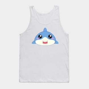 Cute blue shark Tank Top